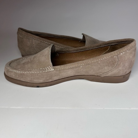 Jones Bootmaker Loafers Shoes Men's 7.5 Playa Tan Suede England Preppy Leather - Picture 4 of 14